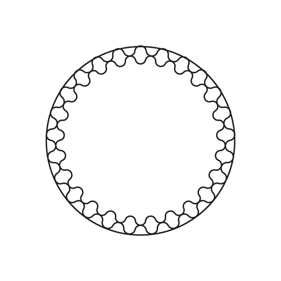 circle frame with line style 2 vector