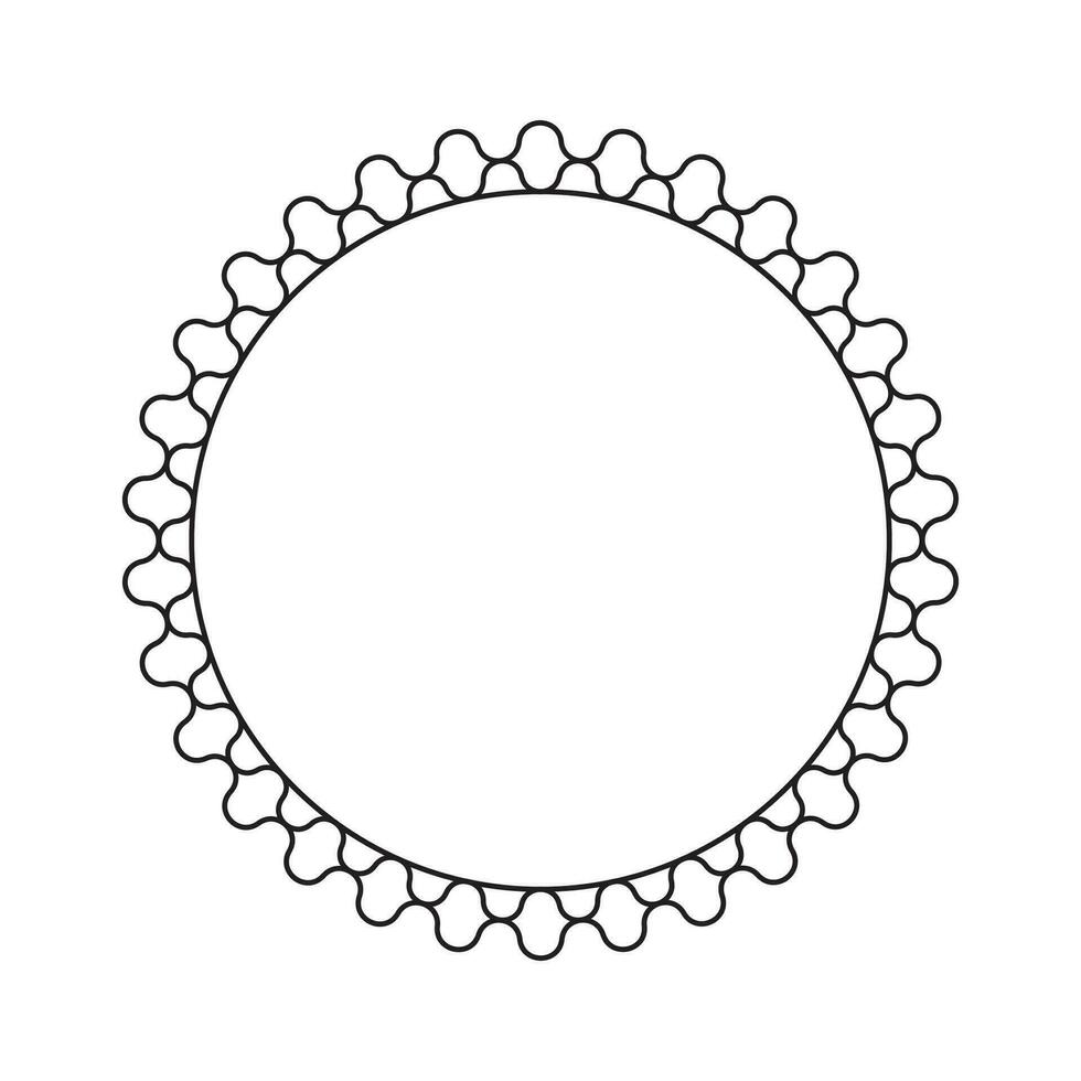 circle frame with line style 2 vector