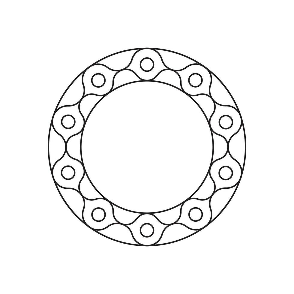 circle frame with line style 2 vector