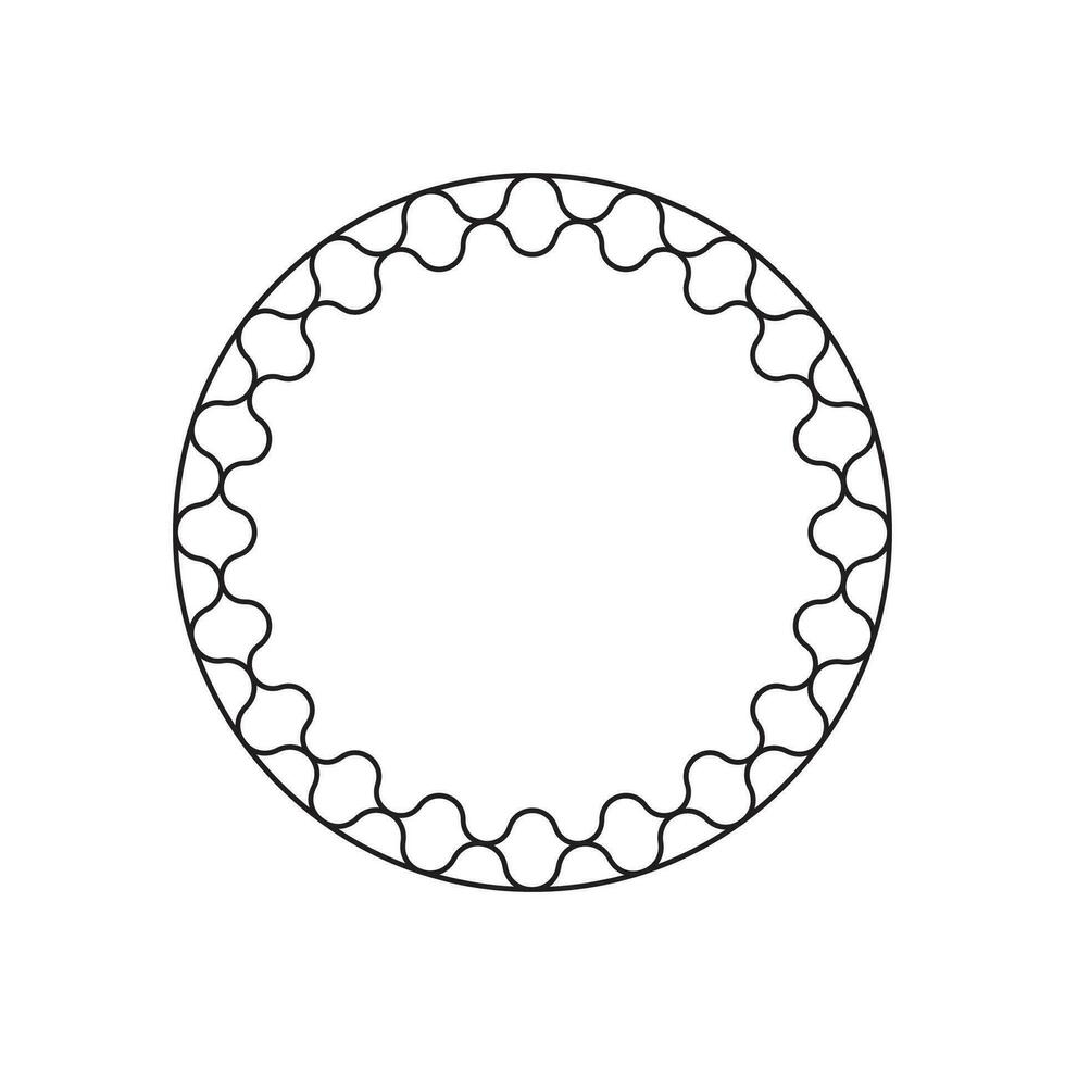 circulo marco con línea estilo 2 vector