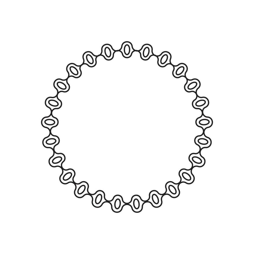 circle frame with line style 2 vector