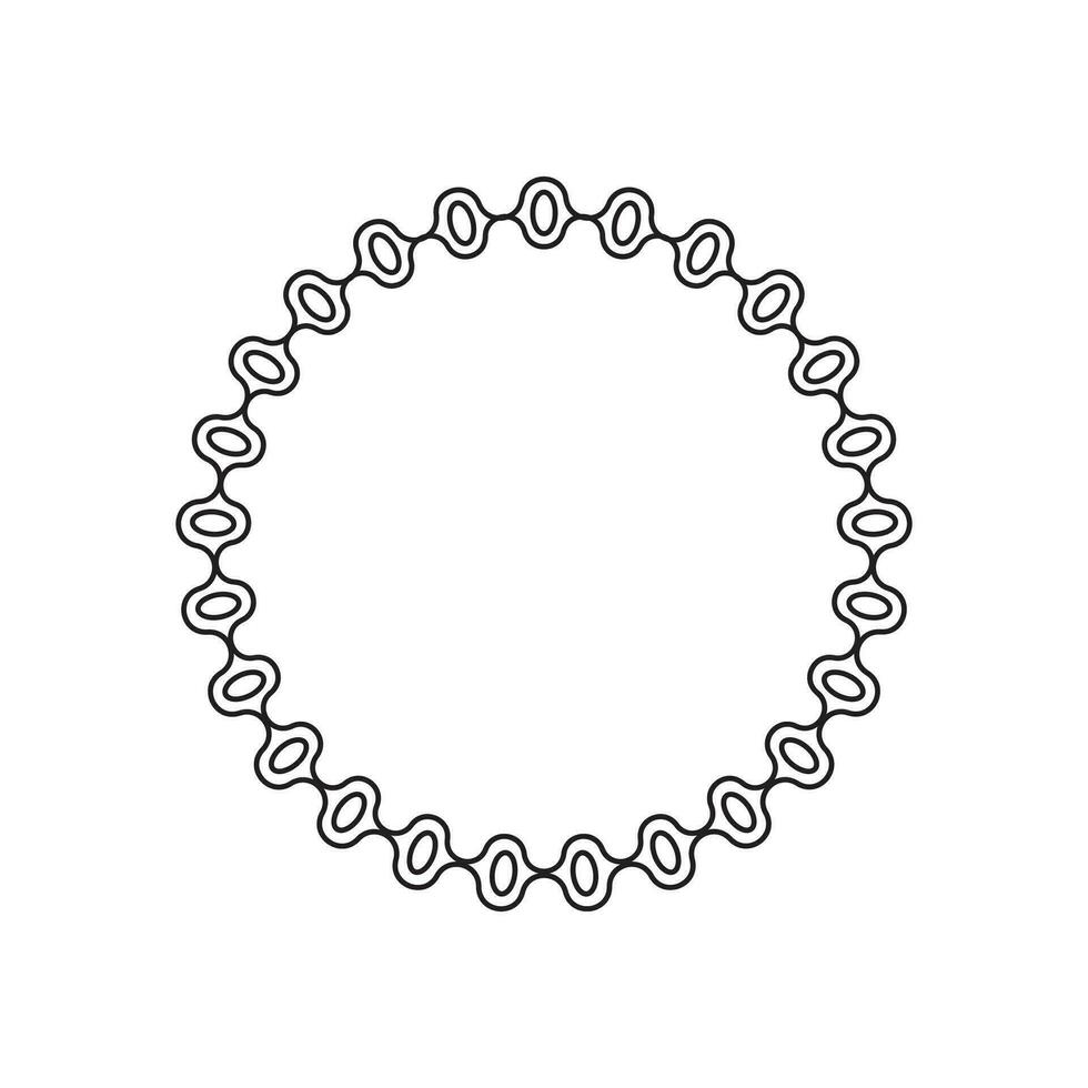 circle frame with line style 2 vector