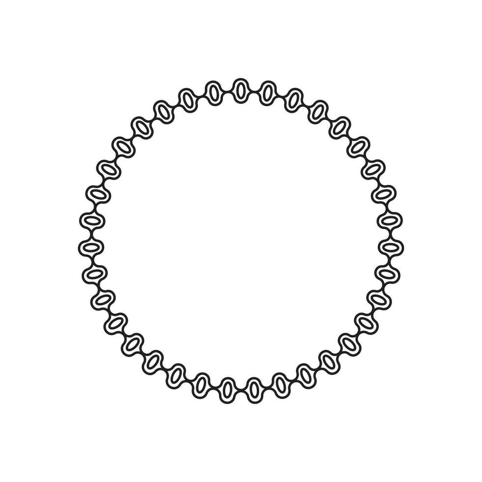 circle frame with line style 2 vector