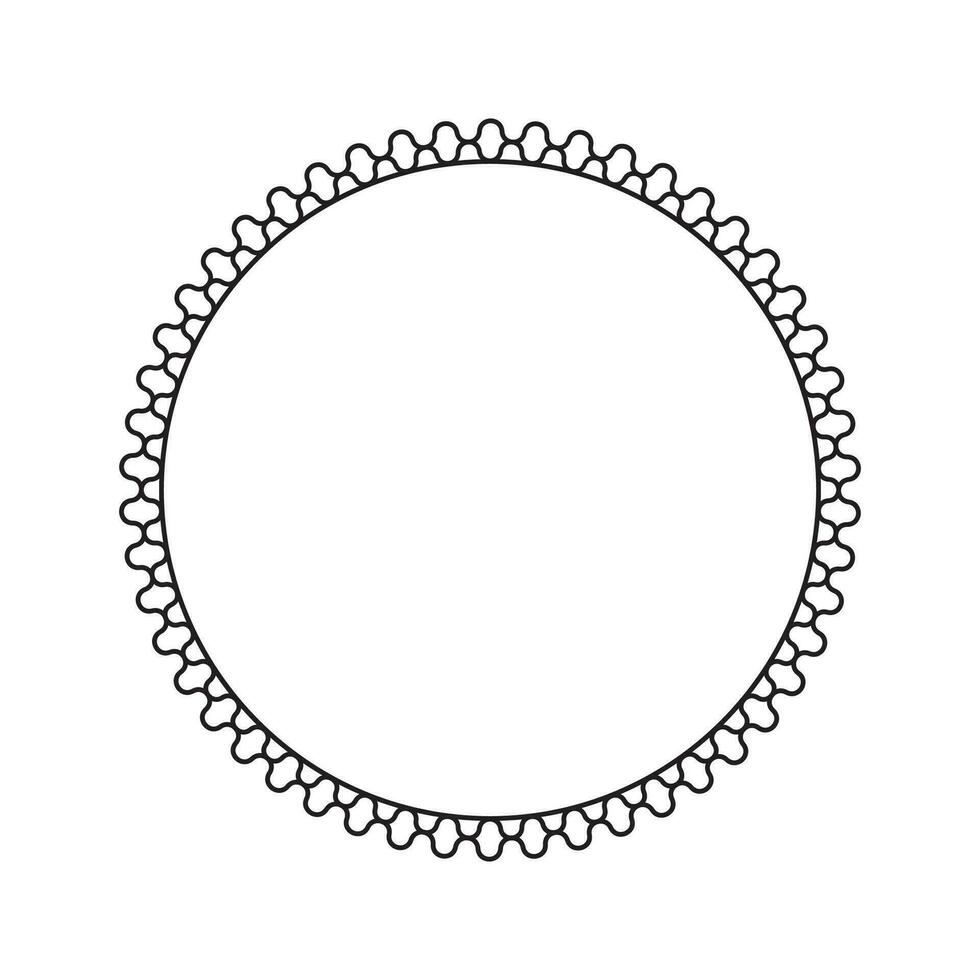 circulo marco con línea estilo 2 vector