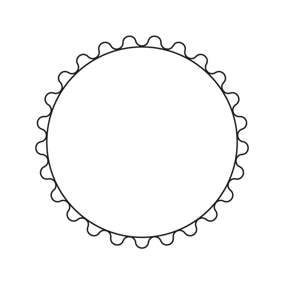 circle frame with line style 2 vector