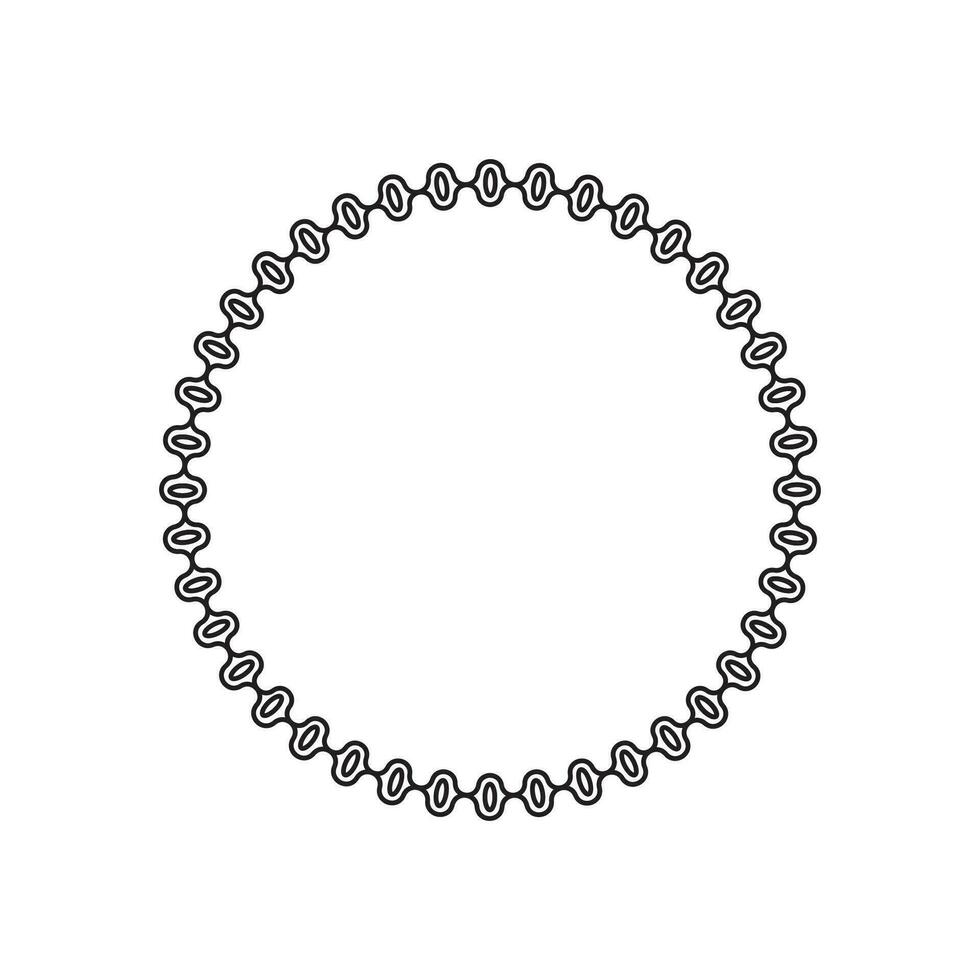 circle frame with line style 2 vector