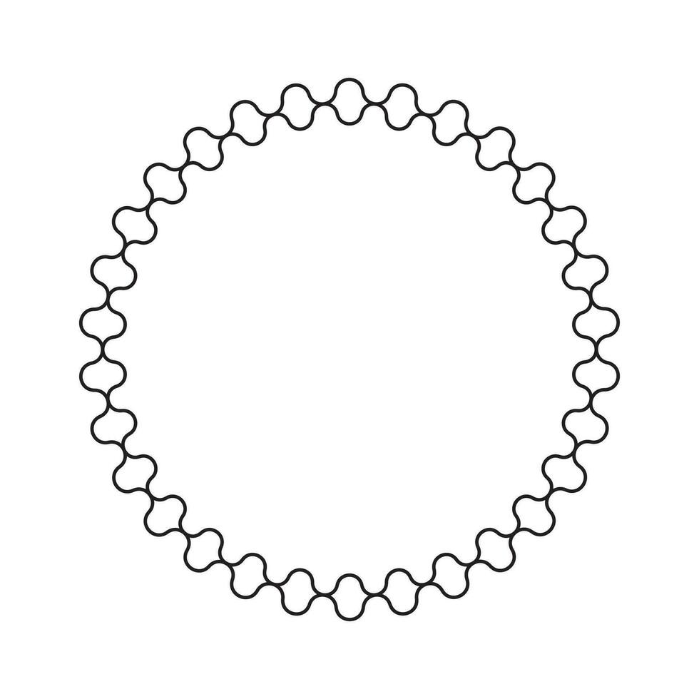 circle frame with line style 2 vector