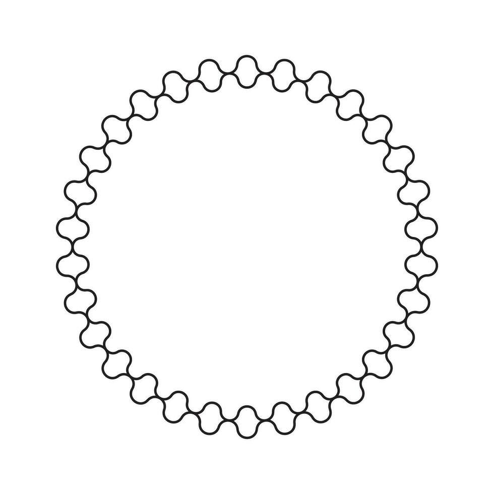 circulo marco con línea estilo 2 vector