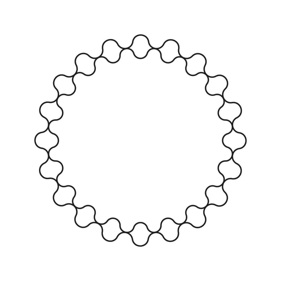 circle frame with line style 2 vector