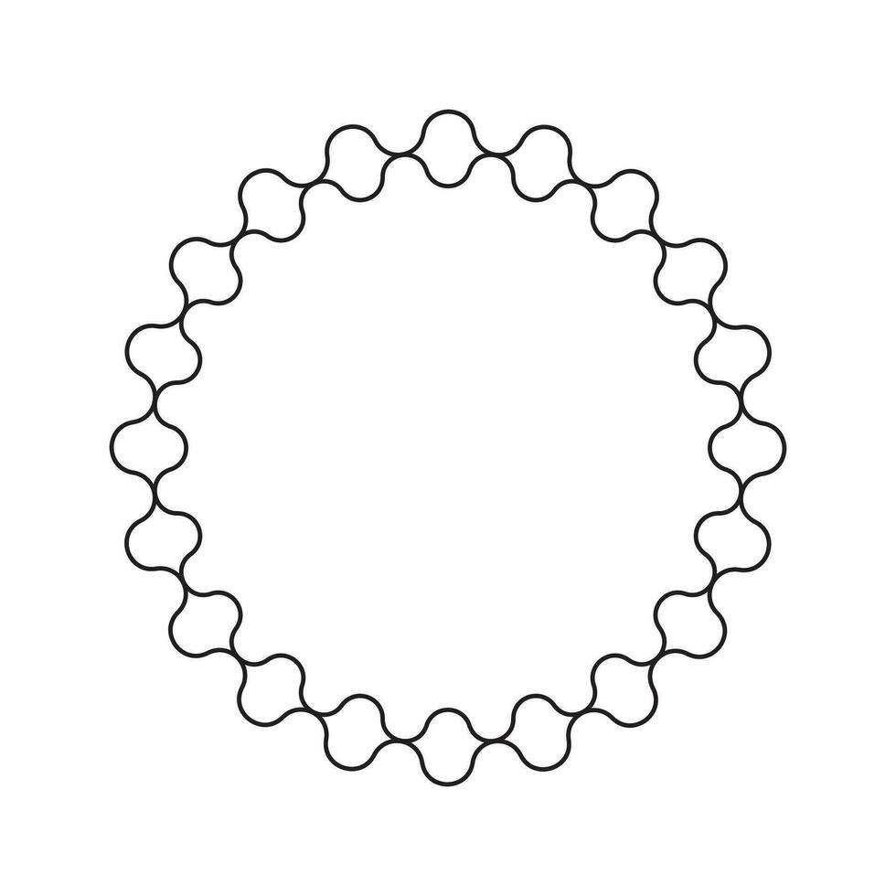 circulo marco con línea estilo 2 vector