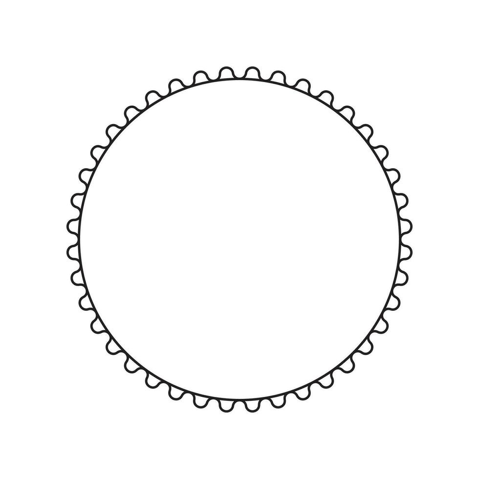 circle frame with line style 2 vector