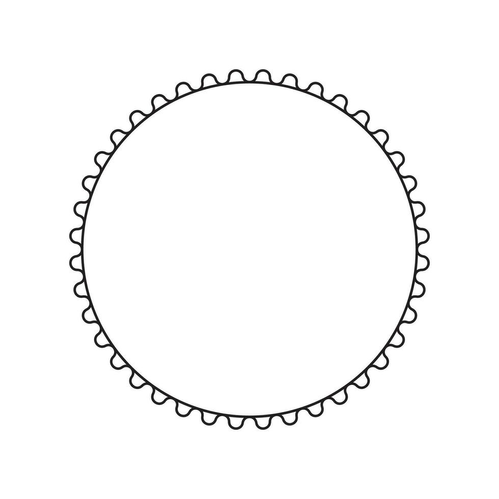 circulo marco con línea estilo 2 vector