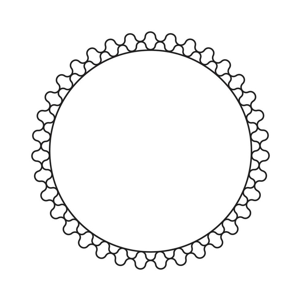 circle frame with line style 2 vector
