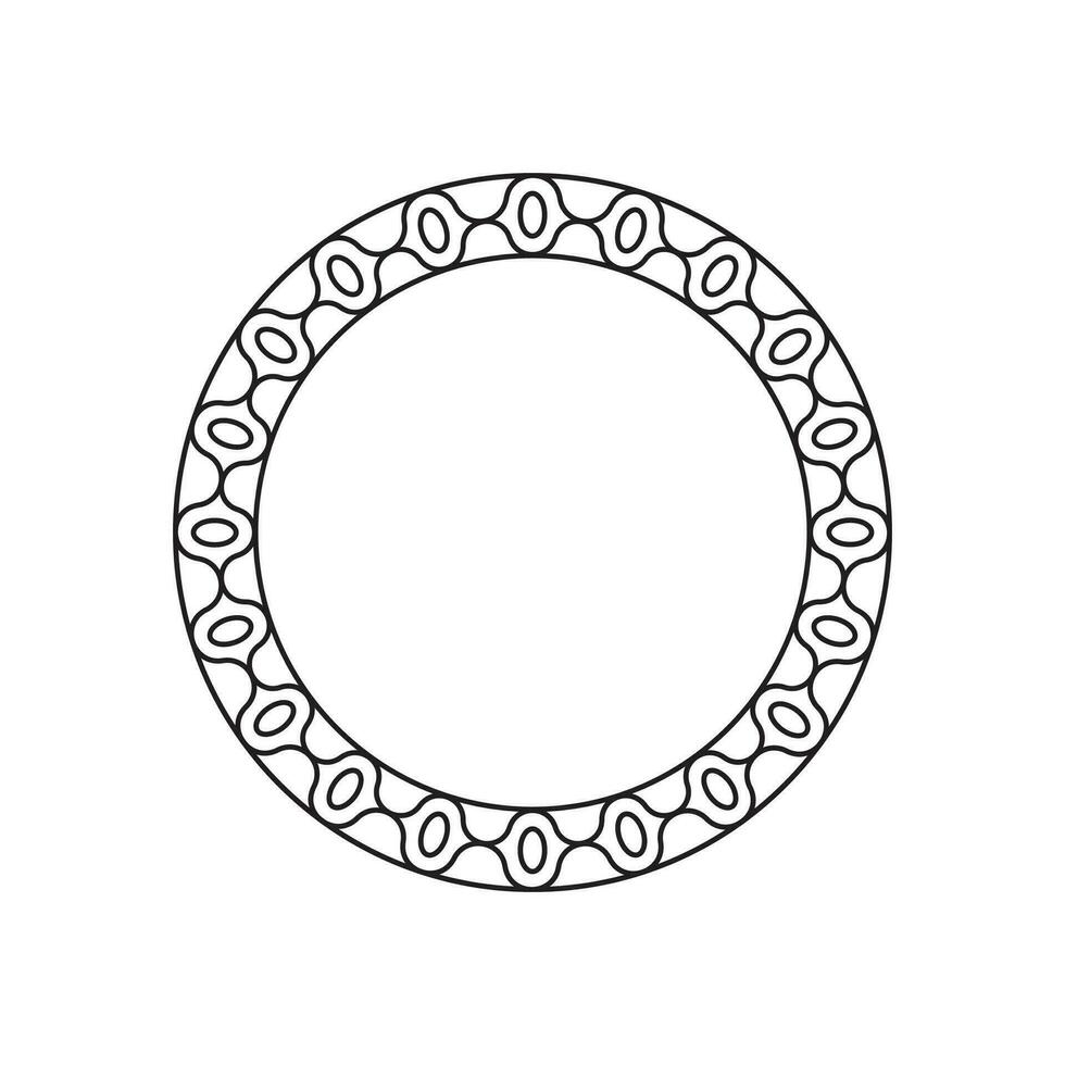 circle frame with line style 2 vector