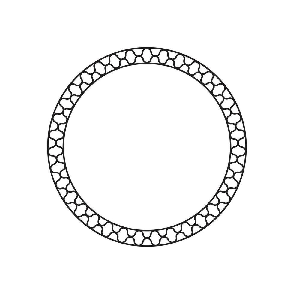 circle frame with line style 2 vector