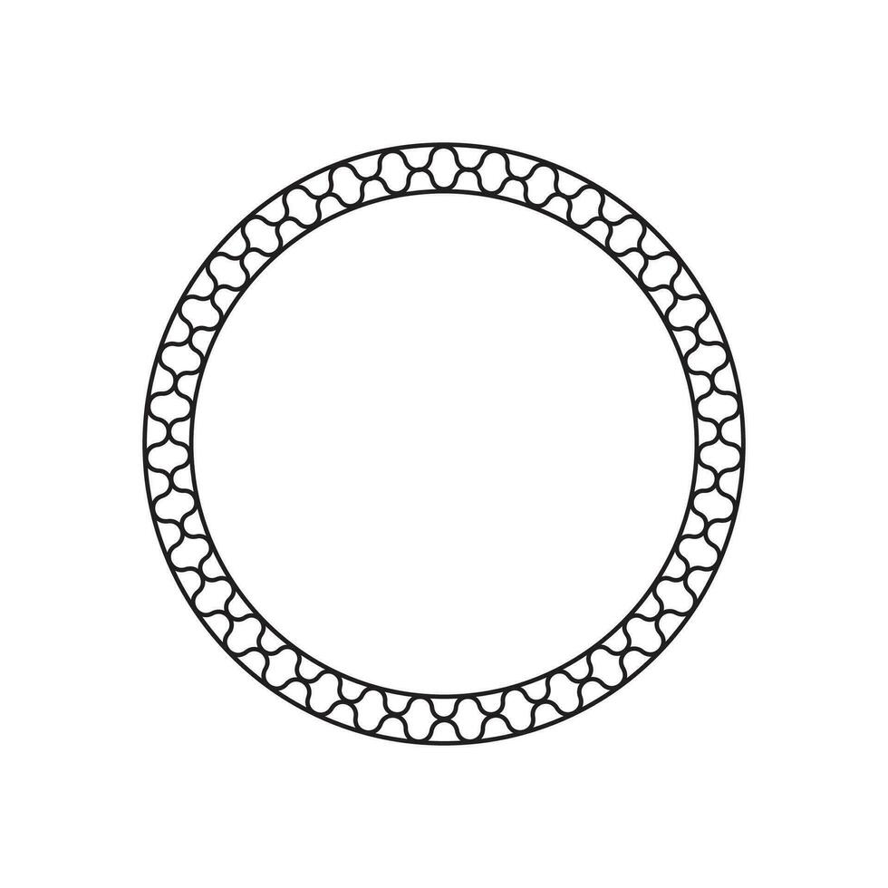 circulo marco con línea estilo 2 vector