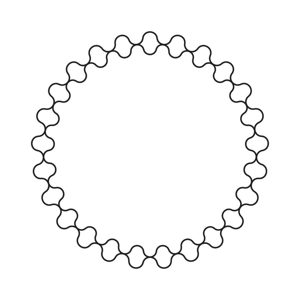circle frame with line style 2 vector