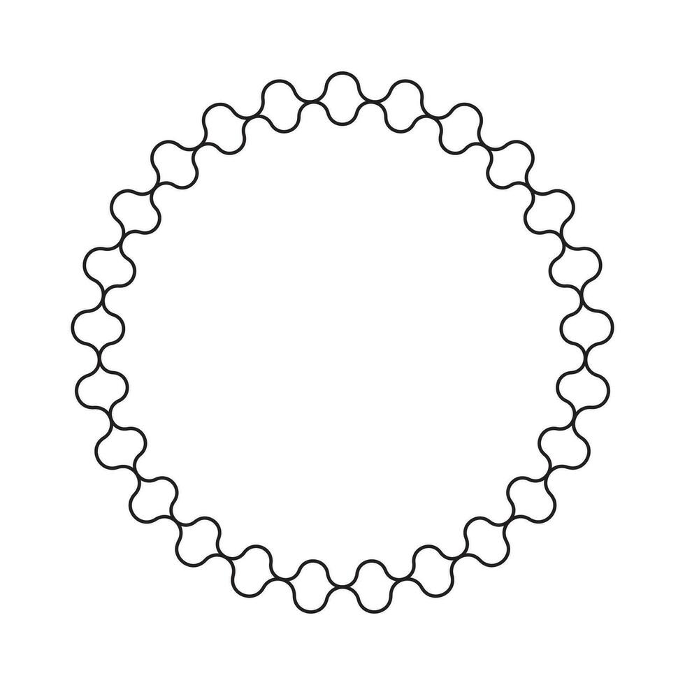 circulo marco con línea estilo 2 vector