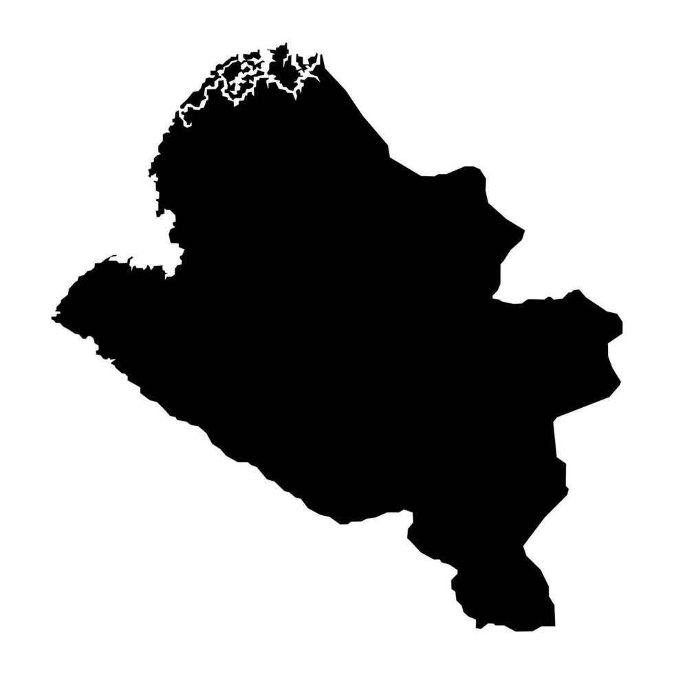 Narino department map, administrative division of Colombia. vector