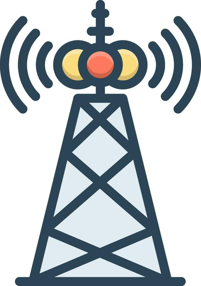 color icon for broadcast vector