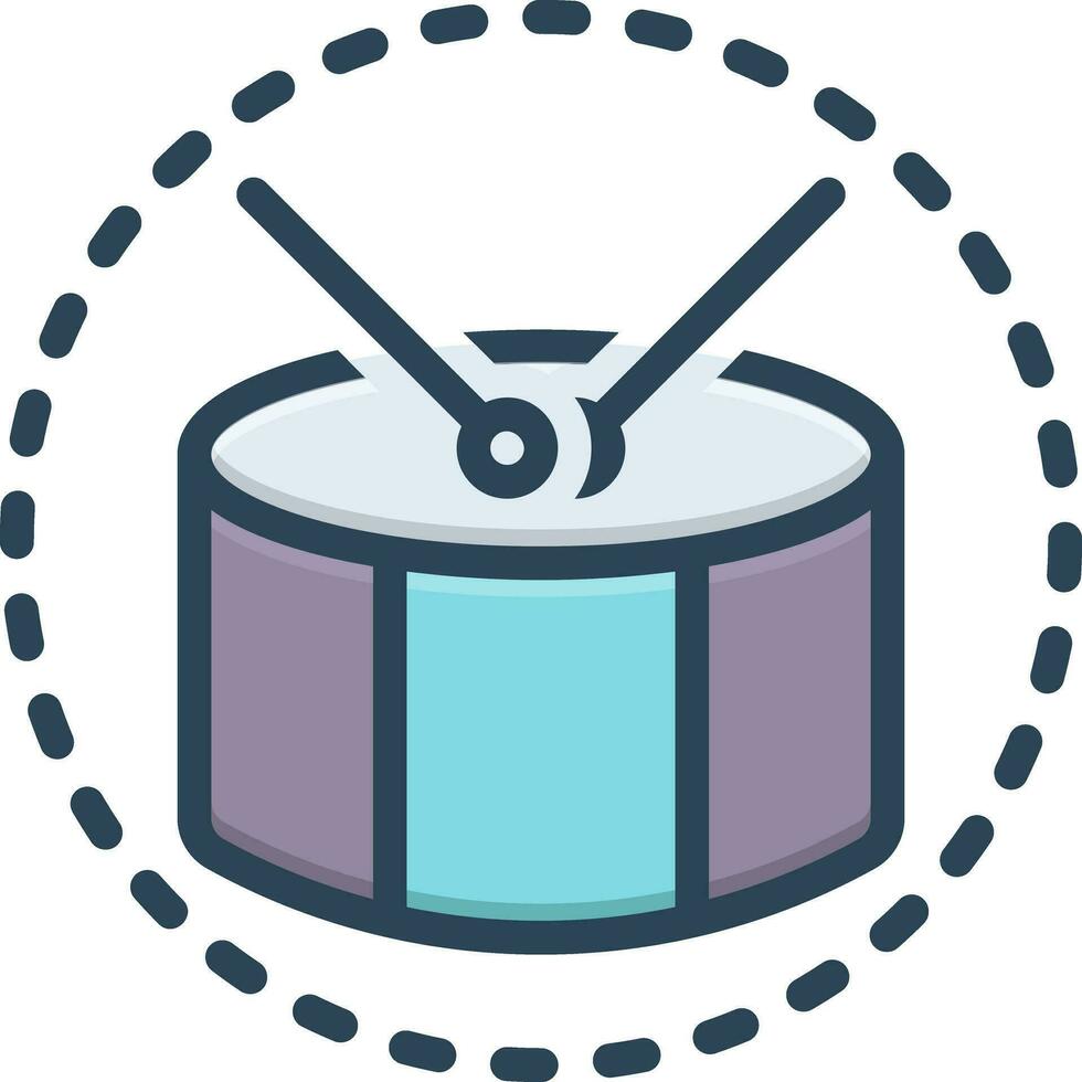 color icon for drum vector