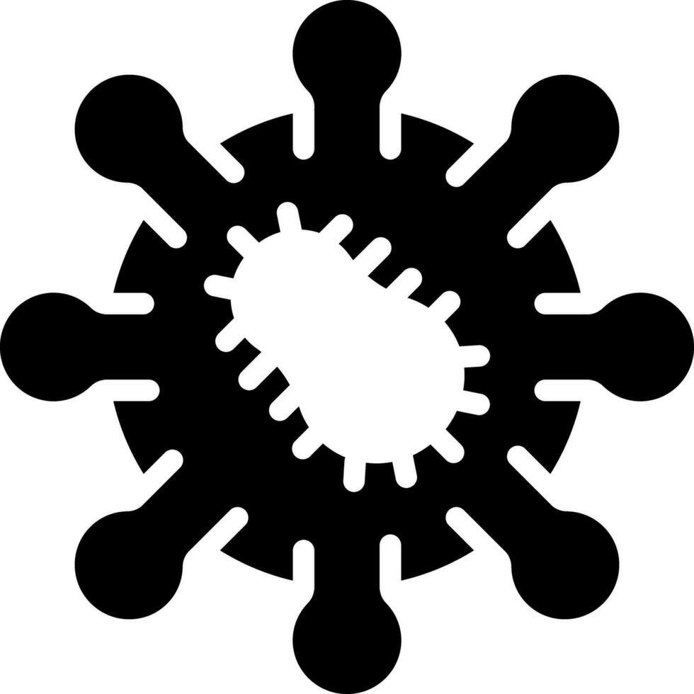sólido icono para virus vector