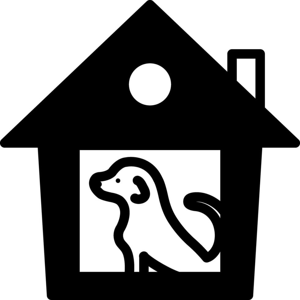 solid icon for shelter vector