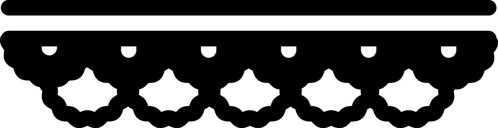 solid icon for lace vector