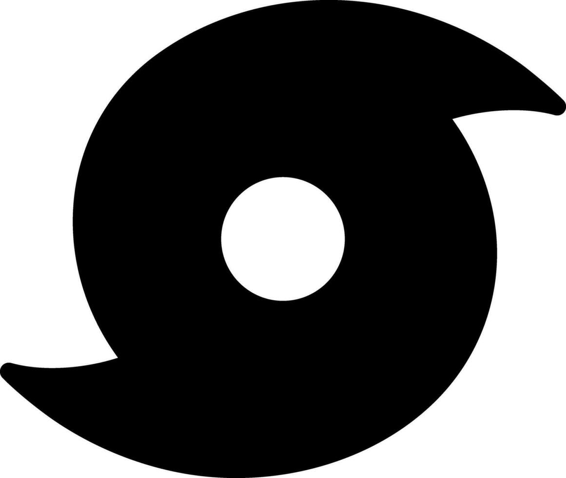 solid icon for hurricane vector
