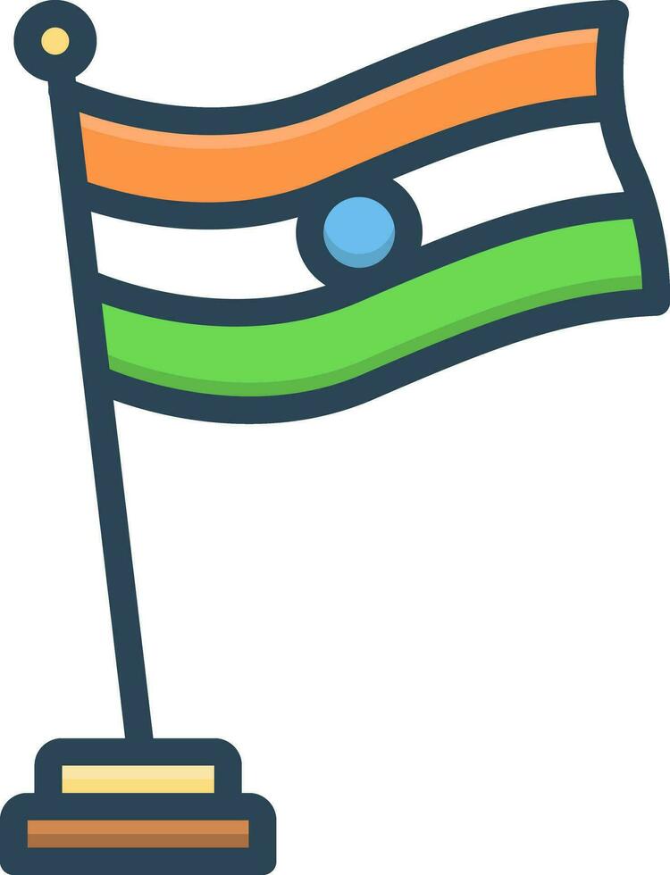 color icon for independence day vector