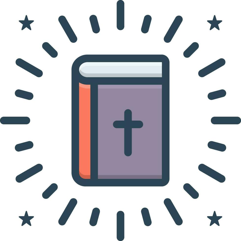 color icon for bible vector