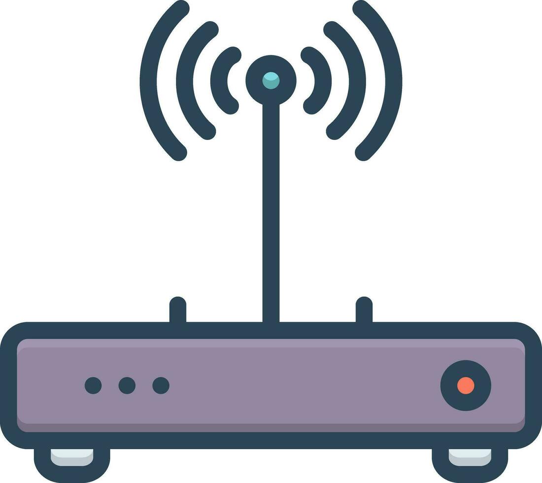color icon for router vector