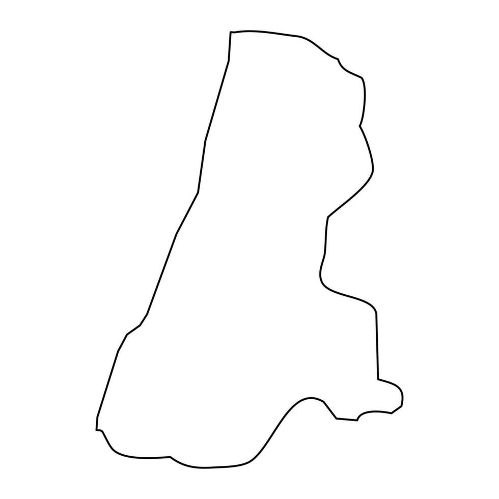 Tel Aviv District map, administrative division of Israel. vector