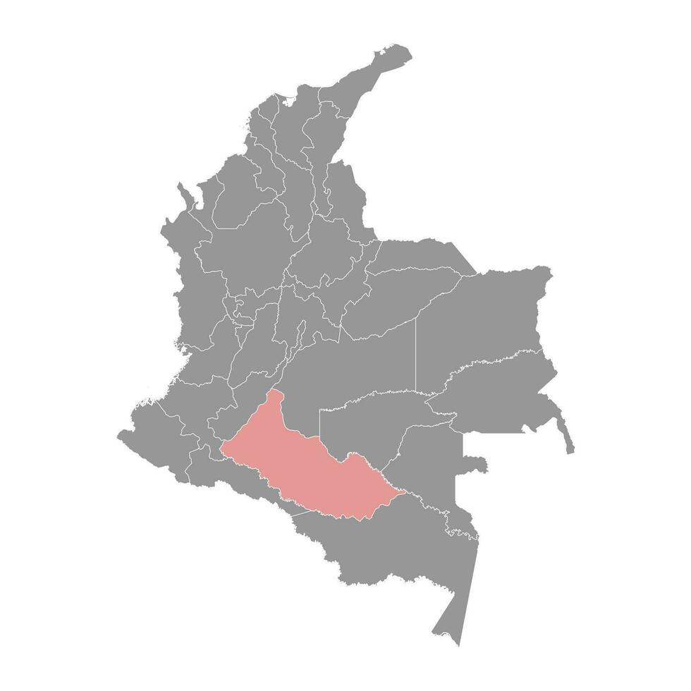 caquetá Departamento mapa, administrativo división de Colombia. vector