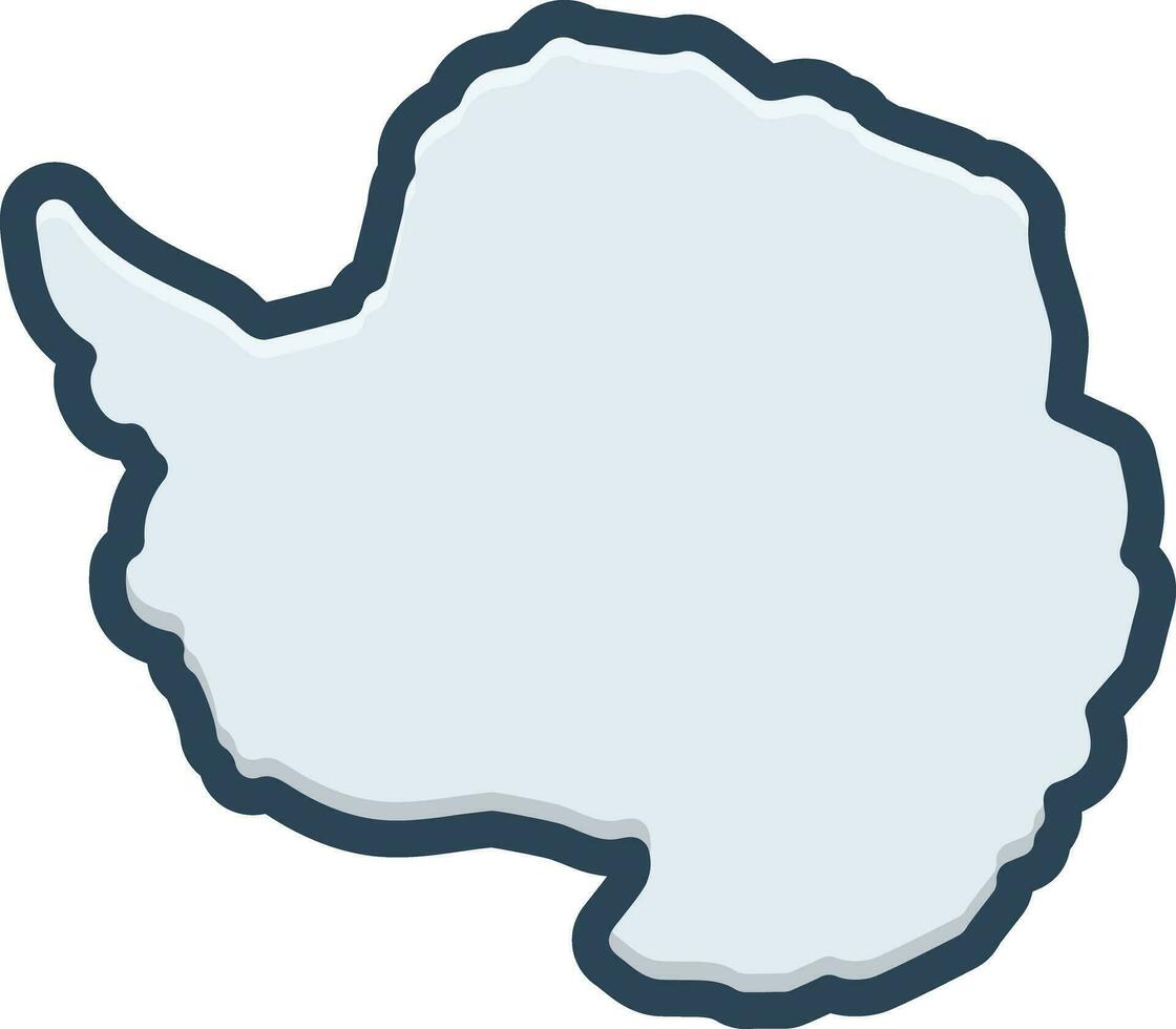 color icon for antarctica vector