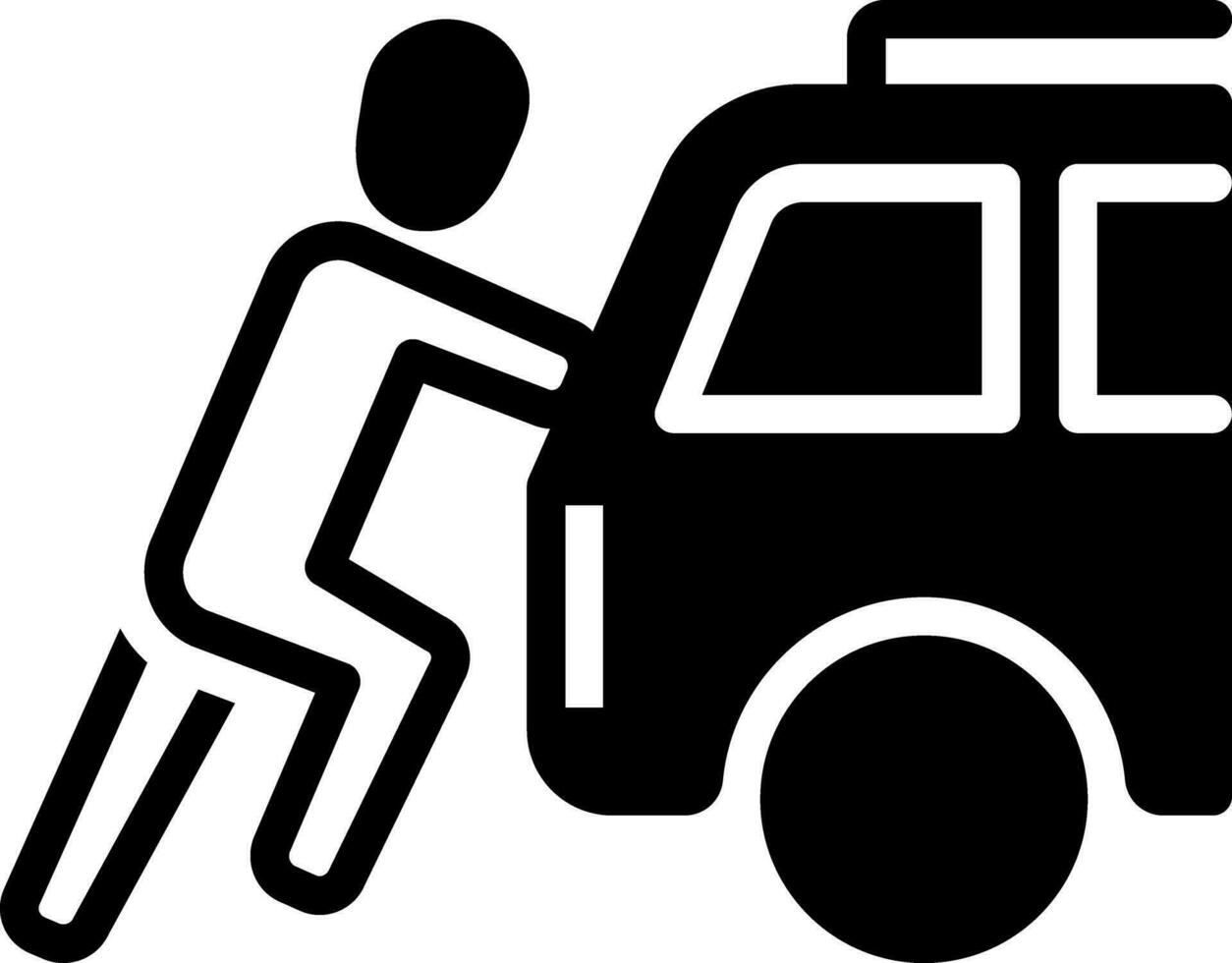 solid icon for pushed vector
