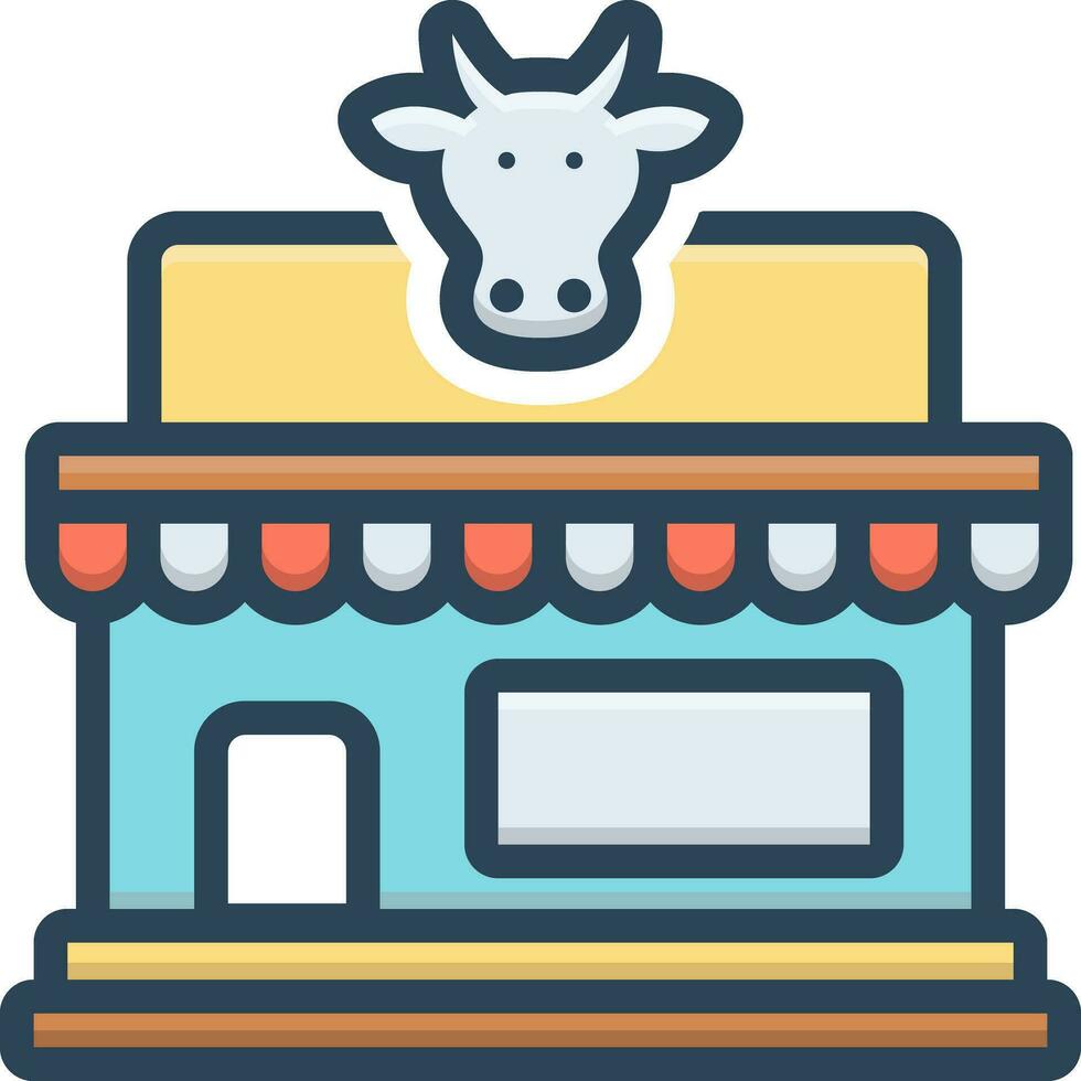 color icon for dairy vector