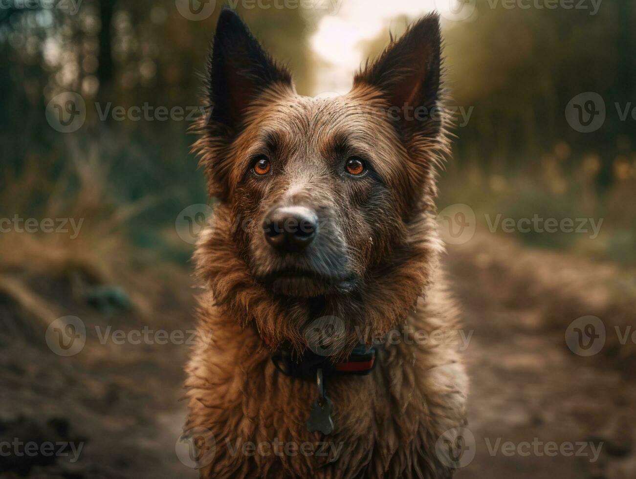 Belgian Laekenois dog created with Generative AI technology photo