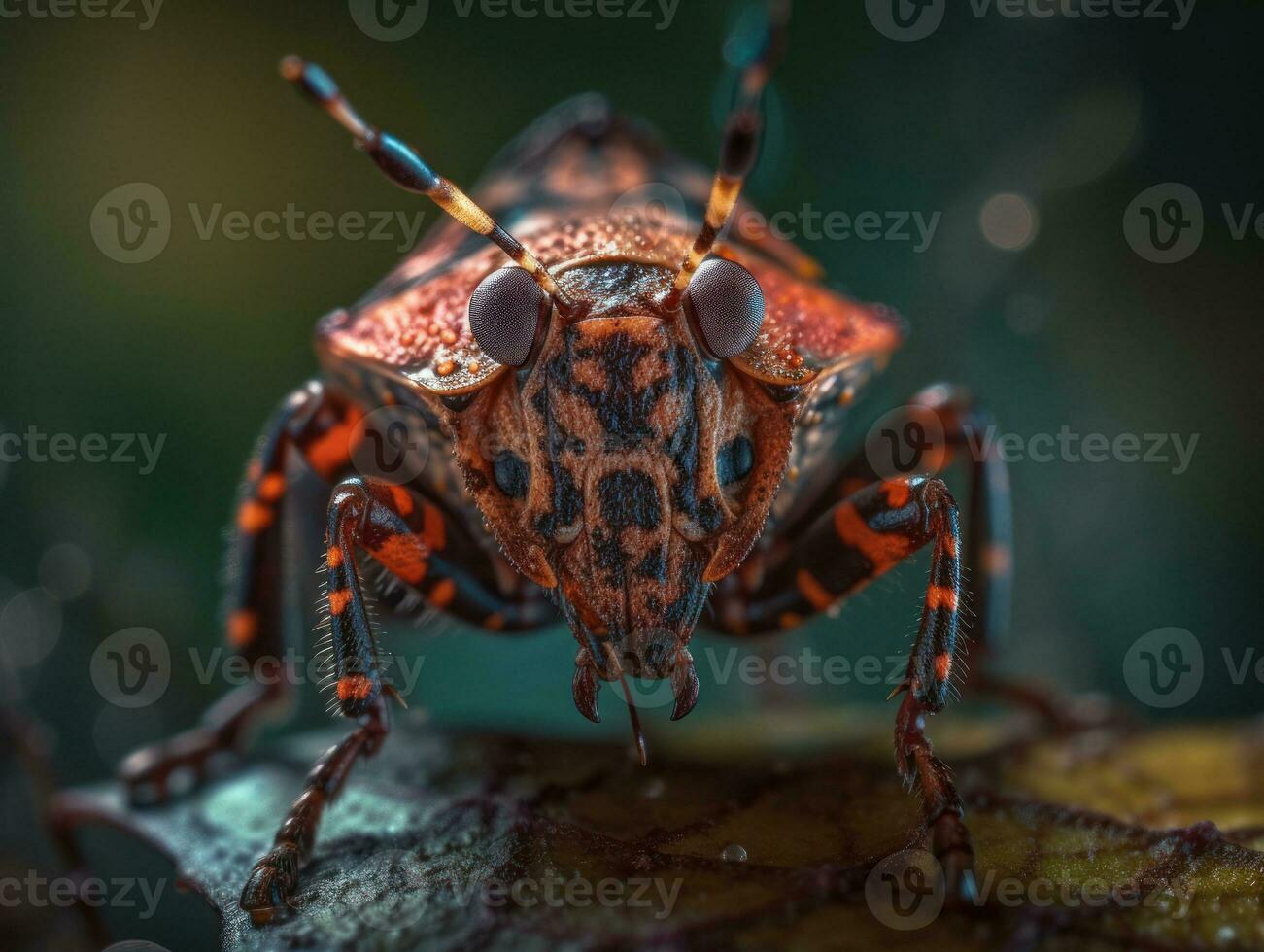 Stinkbug portrait created with Generative AI technology photo