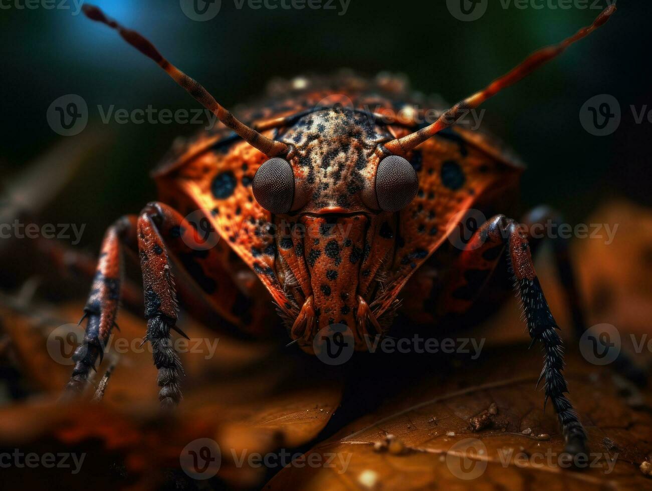 Stinkbug portrait created with Generative AI technology photo