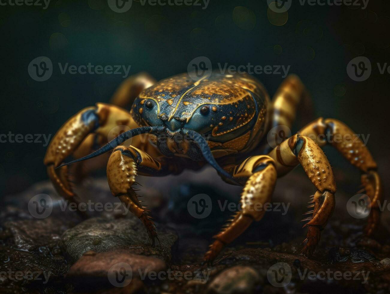 Scorpion portrait created with Generative AI technology photo