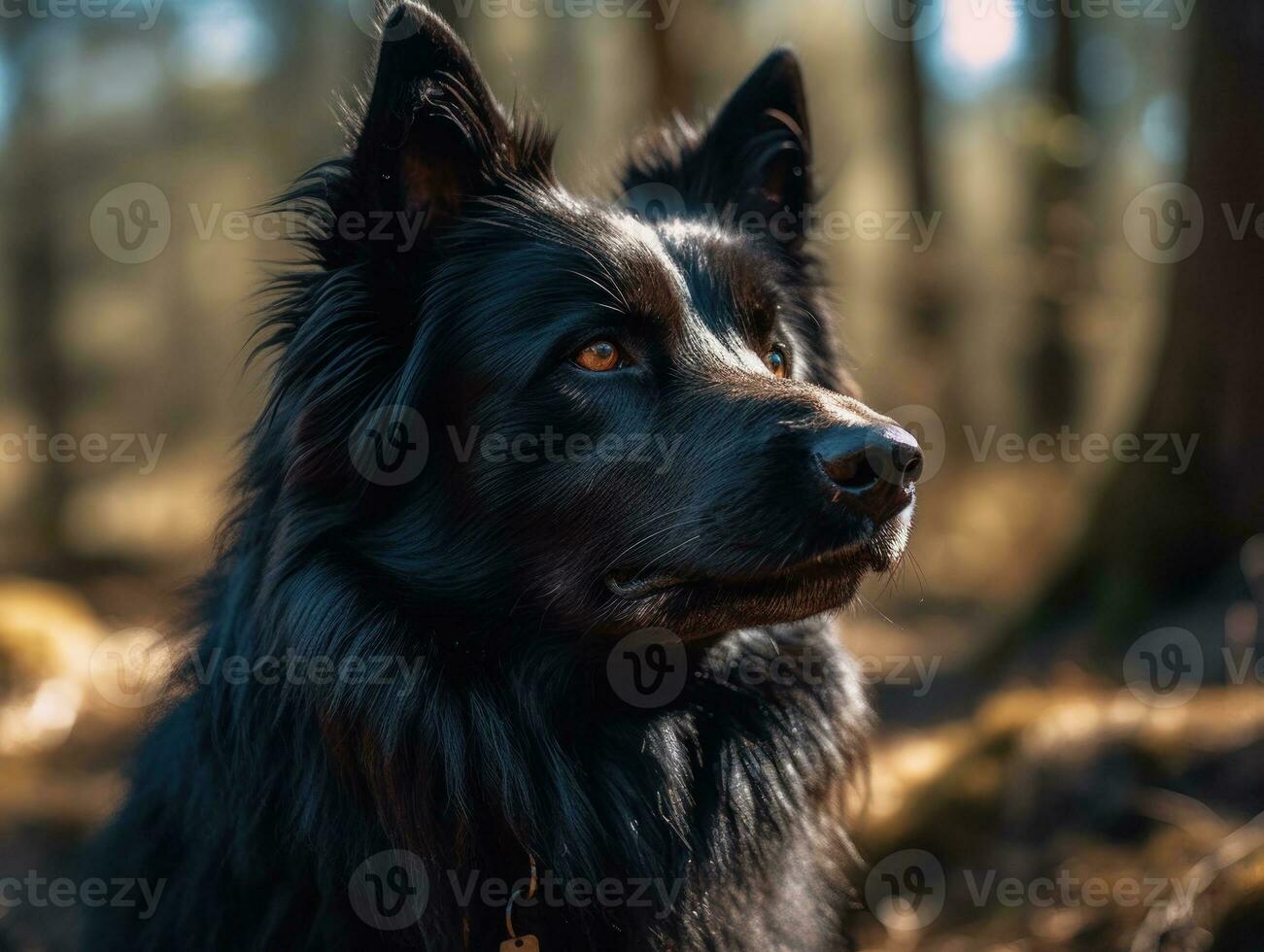 Belgian Sheepdog dog created with Generative AI technology photo