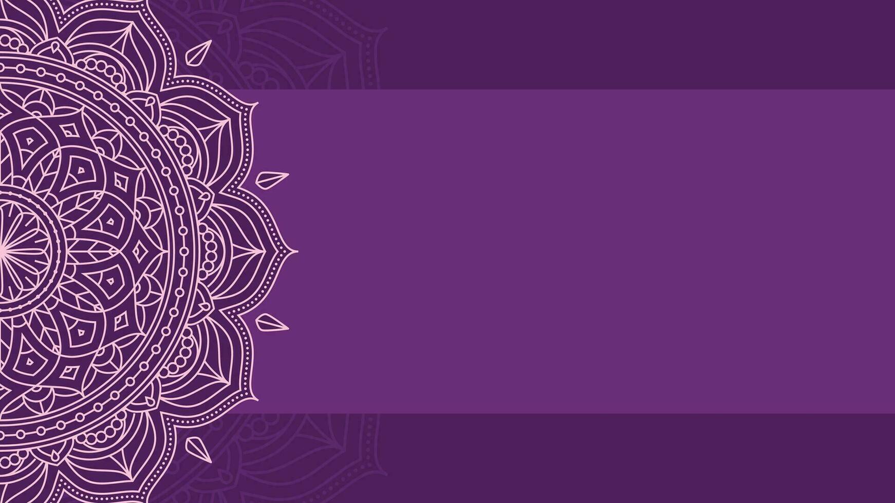 Luxurious Rich Purple Lotus Mandala Simple Blank Vector Background