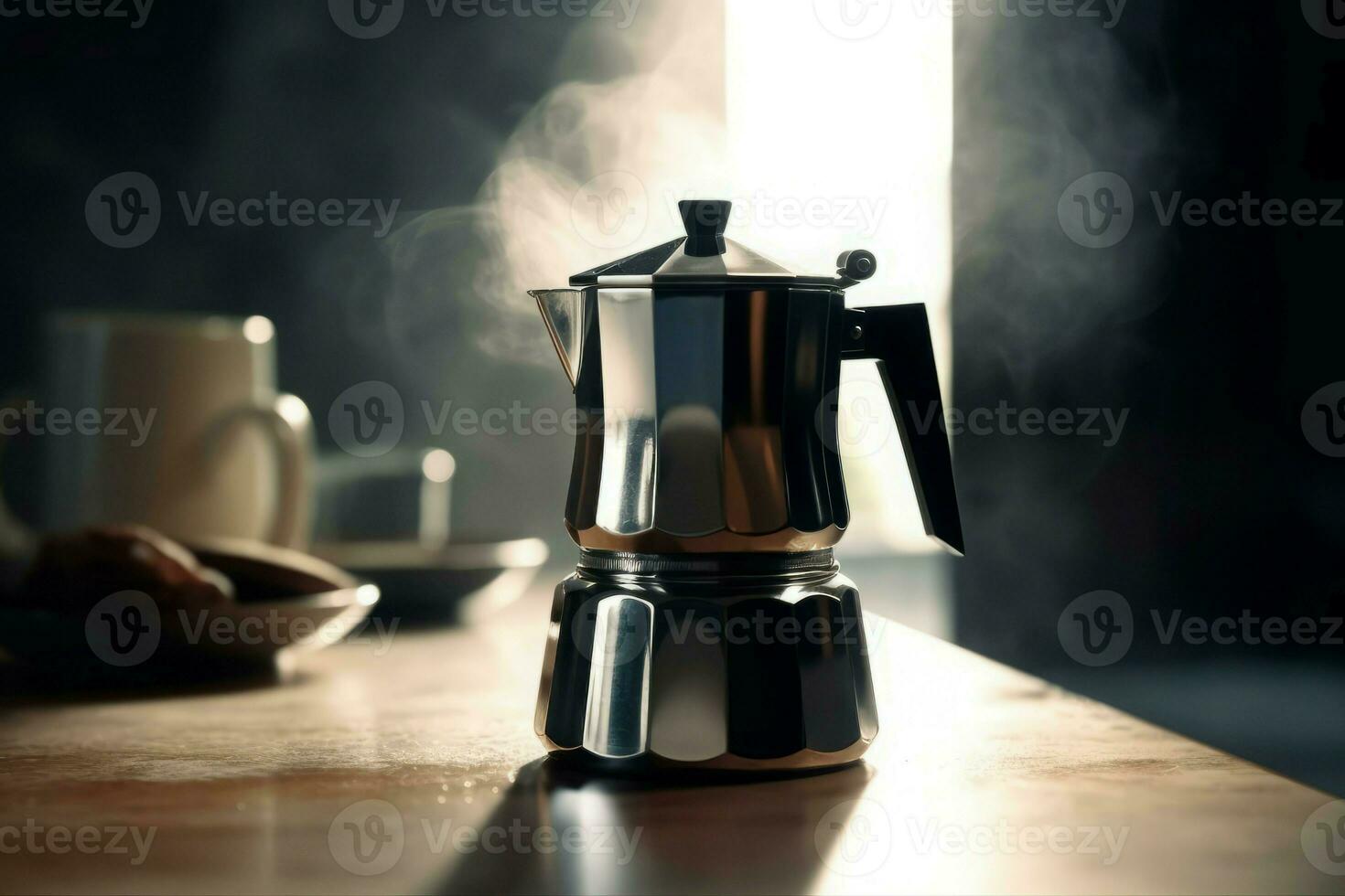 Coffee percolator pot. Generate Ai photo