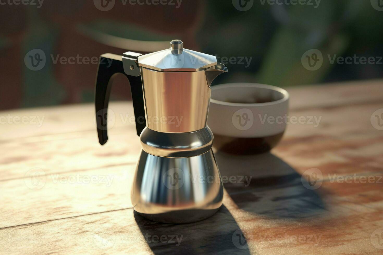 Coffee percolator pot board. Generate Ai photo