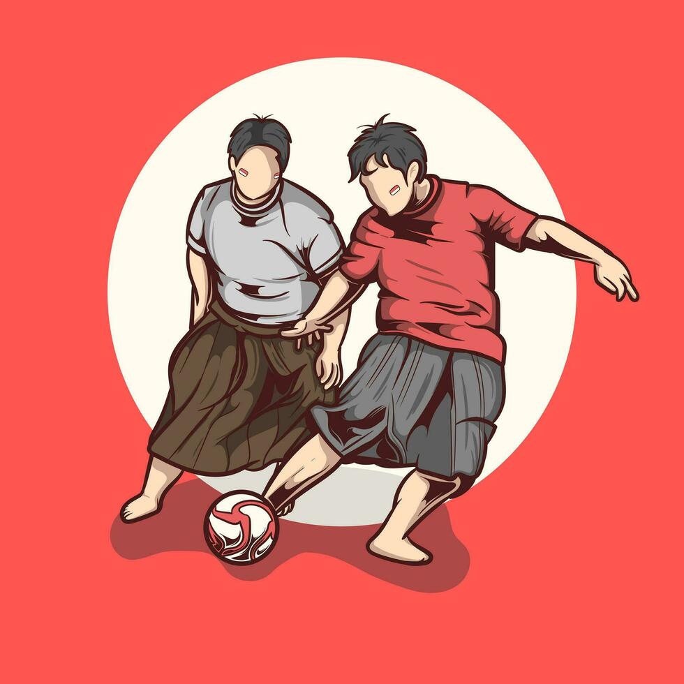 illustration of soccer using izaar or futah vector
