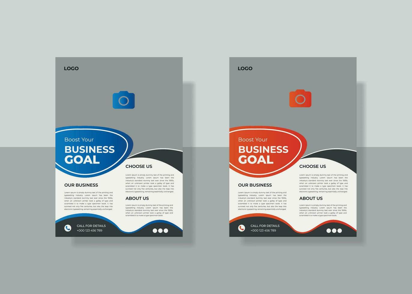 vector corporate flyer design template