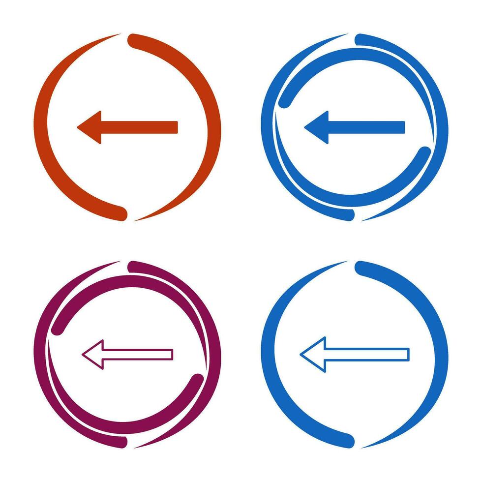 Unique Left Arrow Vector Icon