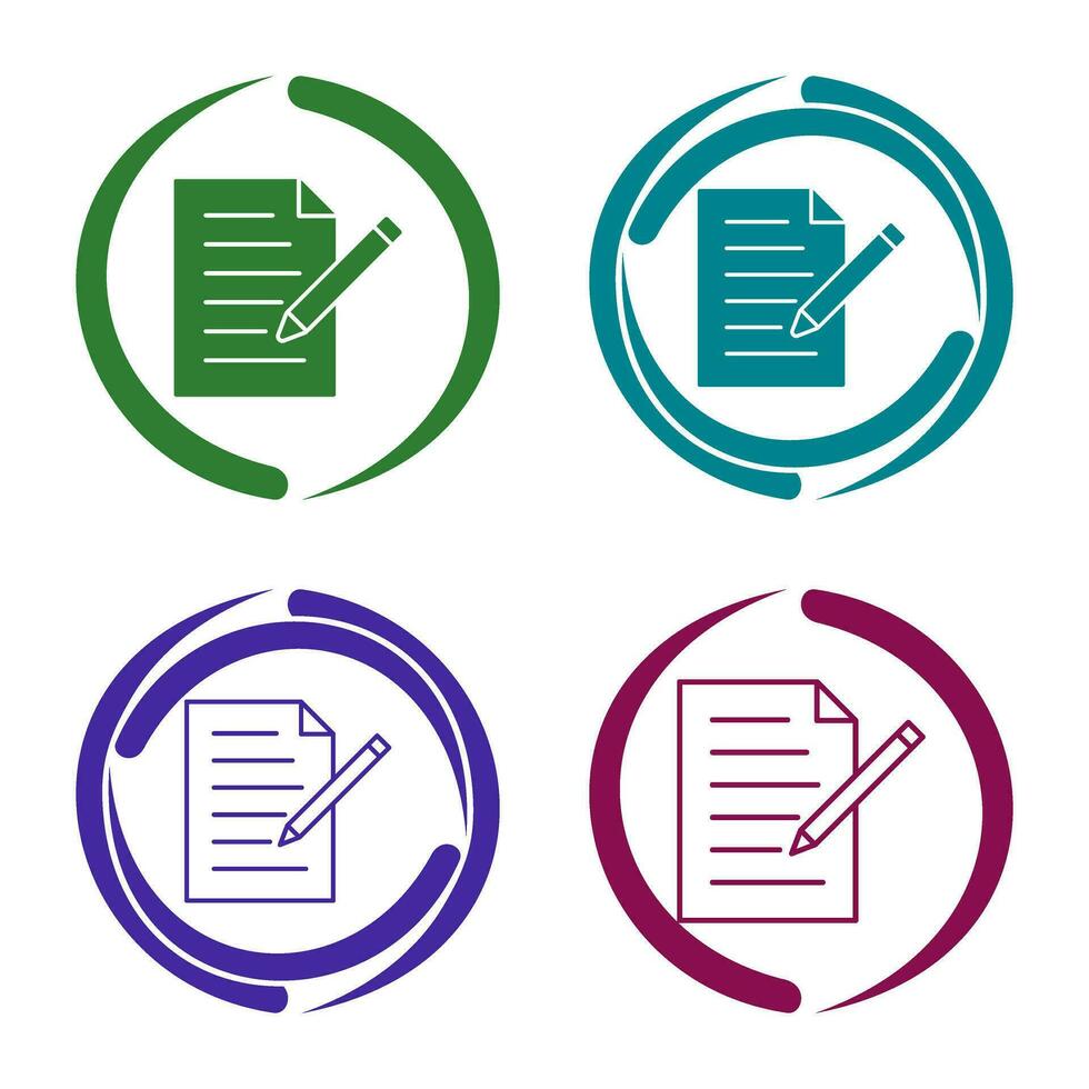 Unique Edit Document Vector Icon