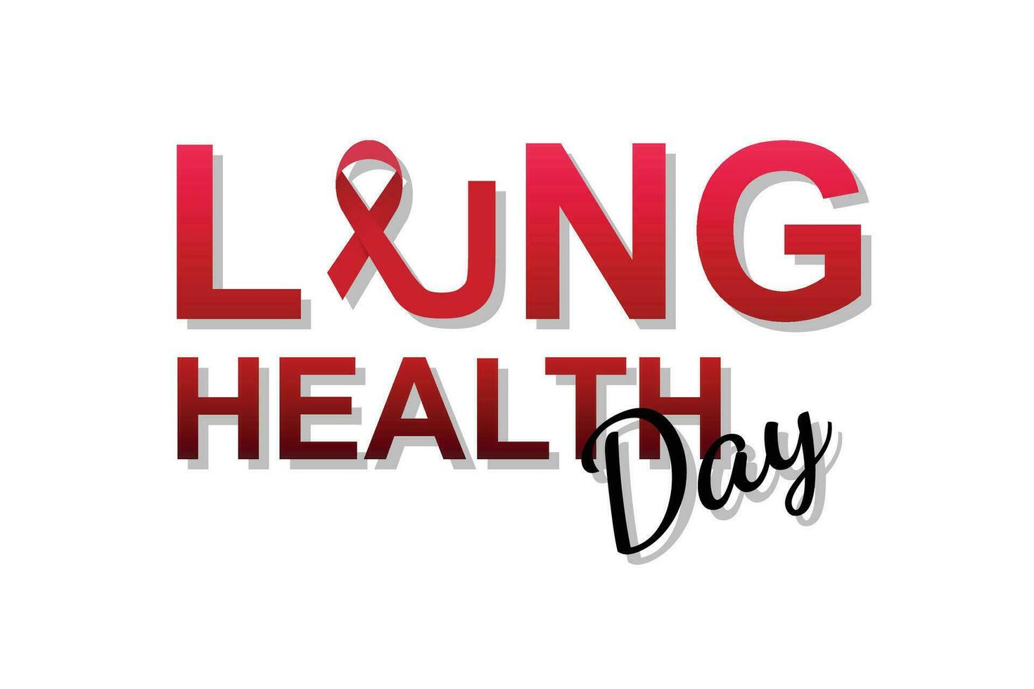 Lung Health Day background. vector